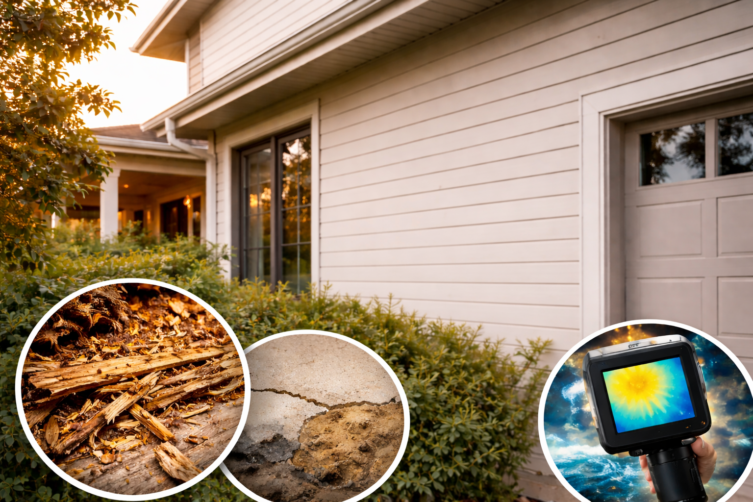 Home inspection revealing major issues before property purchase