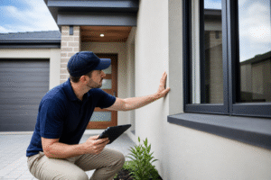 Blog 4 New home inspection before handover with inspector checking property quality