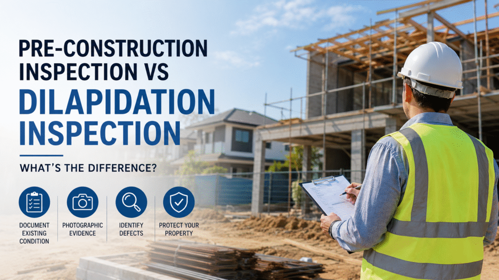 Pre-Construction Inspection vs Dilapidation Inspection