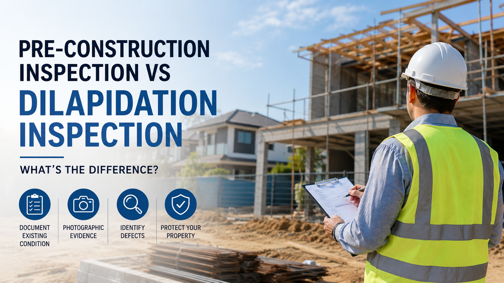 Pre-Construction Inspection vs Dilapidation Inspection: What’s the Difference? 1 Pre-Construction Inspection vs Dilapidation Inspection