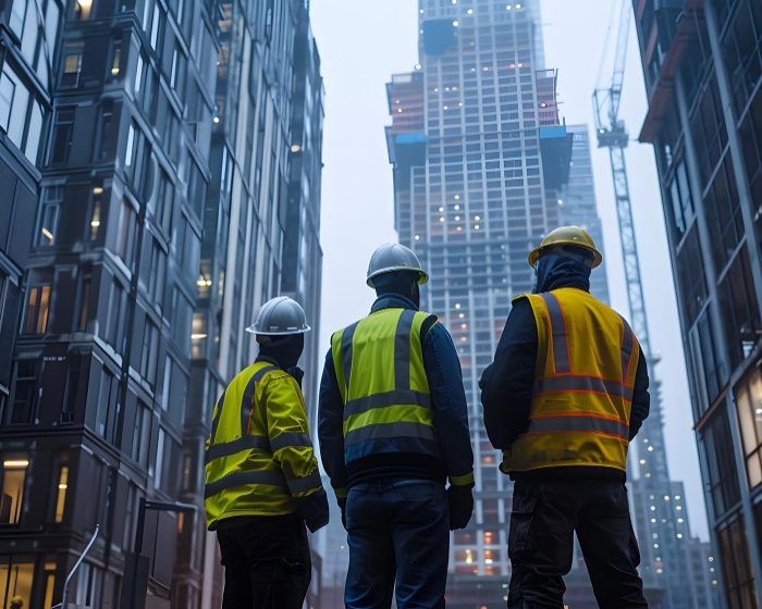 Dilapidation Reports 6 Construction workers performing property inspection and building tasks on site
